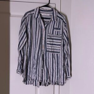 Free people striped linen shirt
